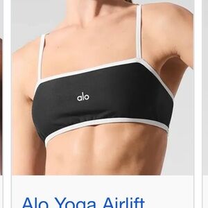 ALO Yoga Black and White Airlift Bra